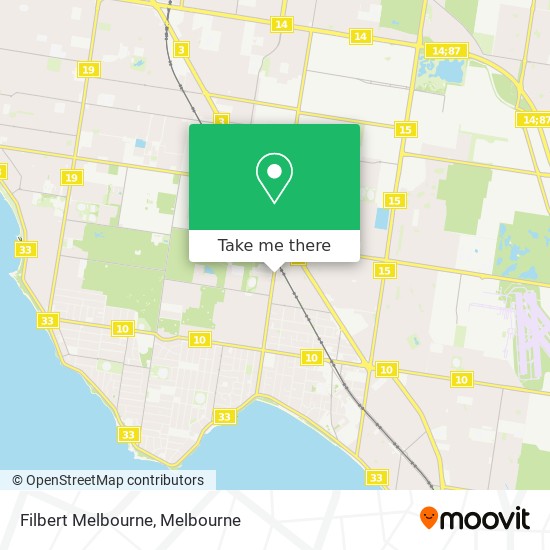 Mapa Filbert Melbourne