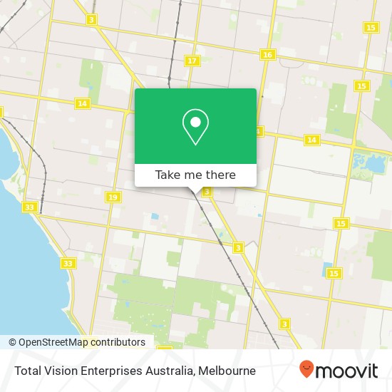 Total Vision Enterprises Australia, 16 Railway Pde Highett VIC 3190 map