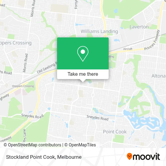 Mapa Stockland Point Cook