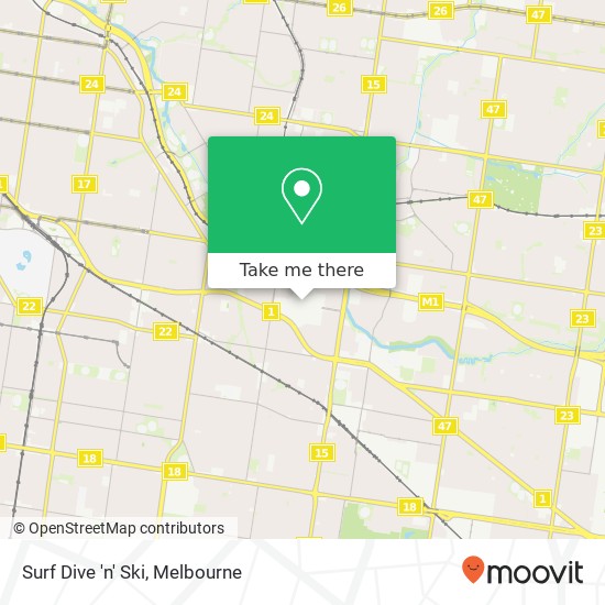 Surf Dive 'n' Ski, Malvern East VIC 3145 map