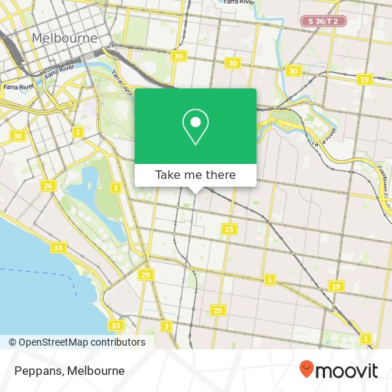 Peppans, 446 Chapel St South Yarra VIC 3141 map