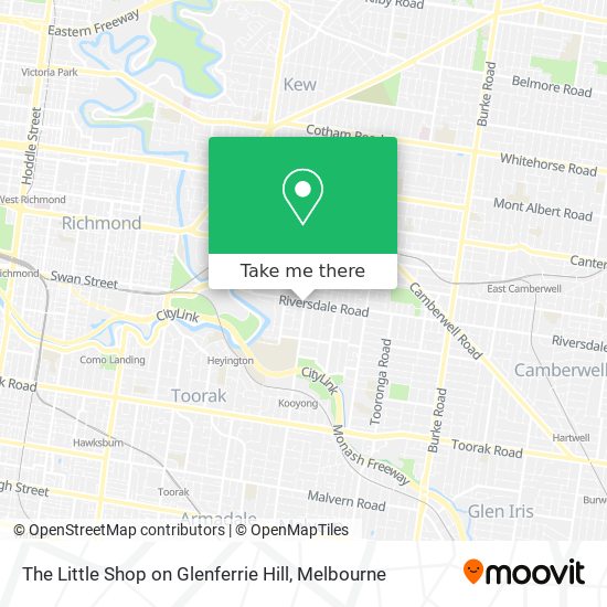 Mapa The Little Shop on Glenferrie Hill