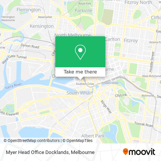 Mapa Myer Head Office Docklands