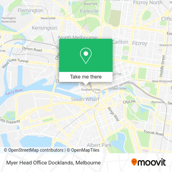 Myer Head Office Docklands map