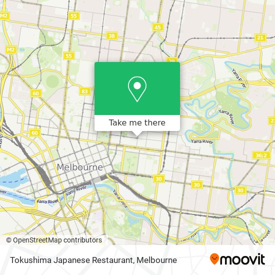 Mapa Tokushima Japanese Restaurant