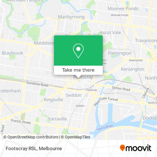 Footscray RSL map