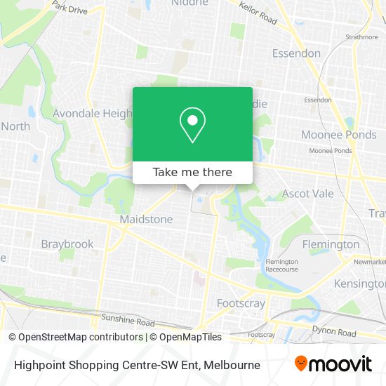 Highpoint Shopping Centre-SW Ent map