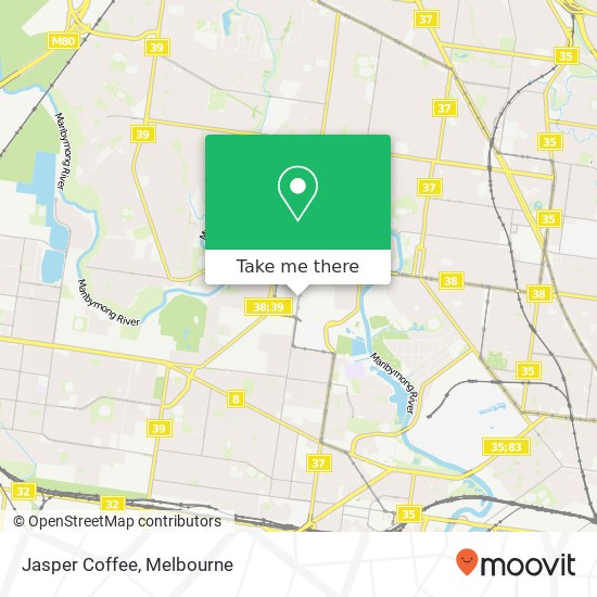 Mapa Jasper Coffee, 120 Rosamond Rd Maribyrnong VIC 3032