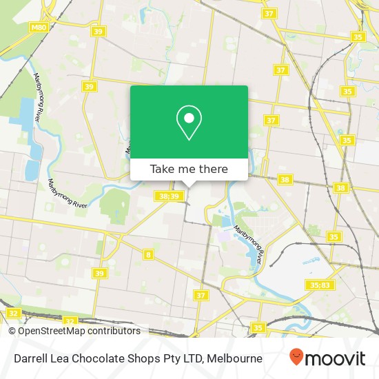 Darrell Lea Chocolate Shops Pty LTD, 120-200 Rosamond Rd Maribyrnong VIC 3032 map