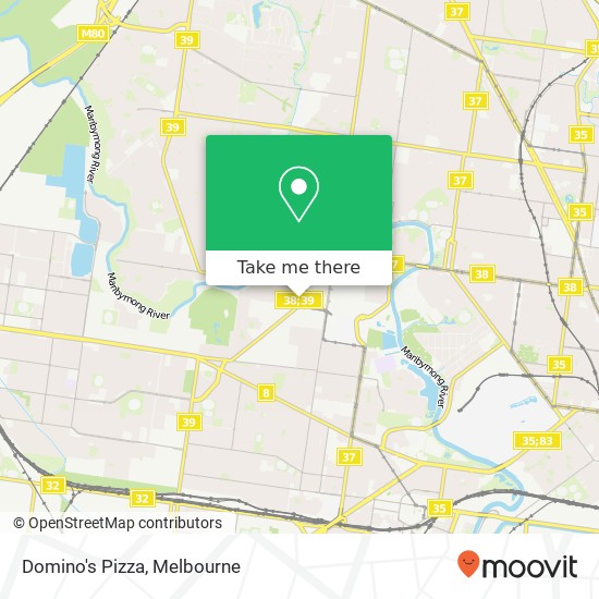 Mapa Domino's Pizza, 13 Wests Rd Maribyrnong VIC 3032