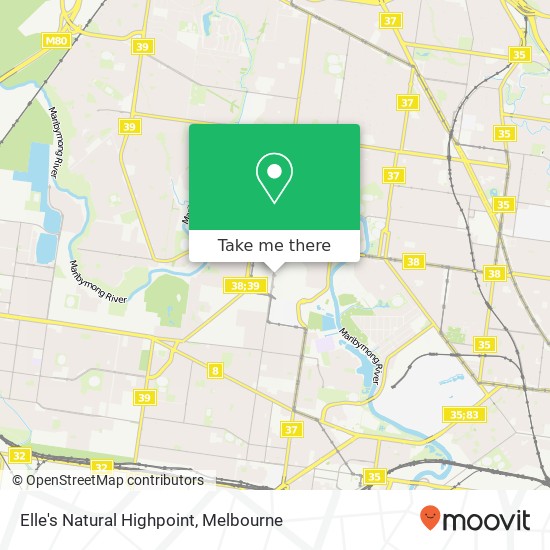 Elle's Natural Highpoint, Maribyrnong VIC 3032 map