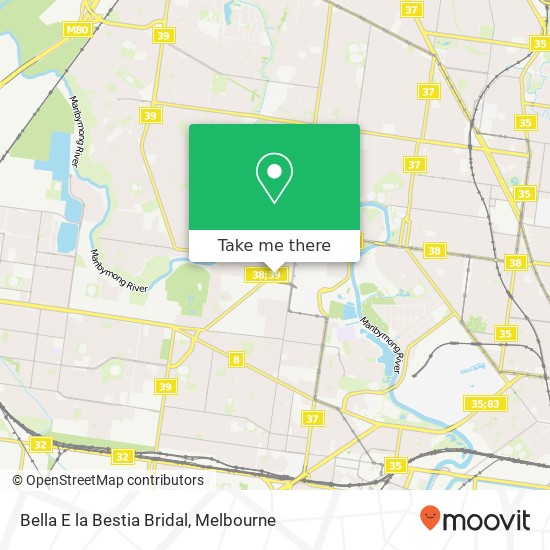 Mapa Bella E la Bestia Bridal, 18 Sloane St Maribyrnong VIC 3032