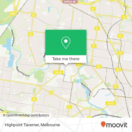 Mapa Highpoint Taverner, Maribyrnong VIC 3032