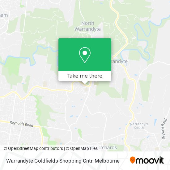 Warrandyte Goldfields Shopping Cntr map