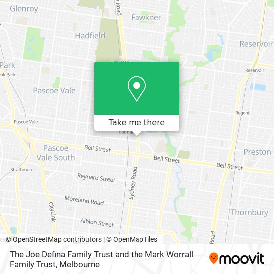 The Joe Defina Family Trust and the Mark Worrall Family Trust map