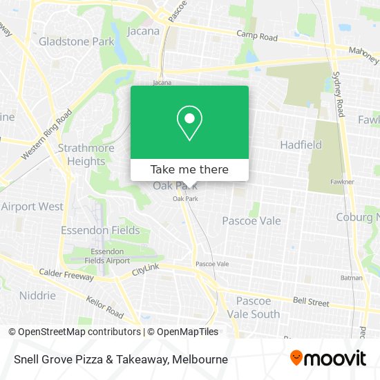 Mapa Snell Grove Pizza & Takeaway