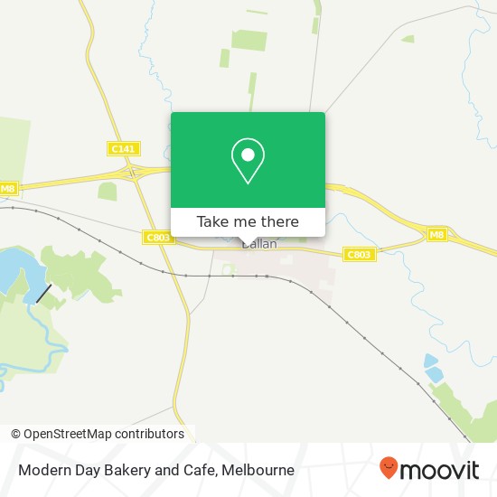 Mapa Modern Day Bakery and Cafe, Inglis St Ballan VIC 3342