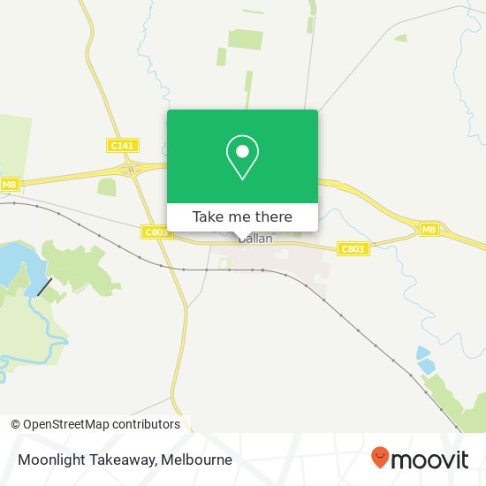 Mapa Moonlight Takeaway, C803 Ballan VIC 3342