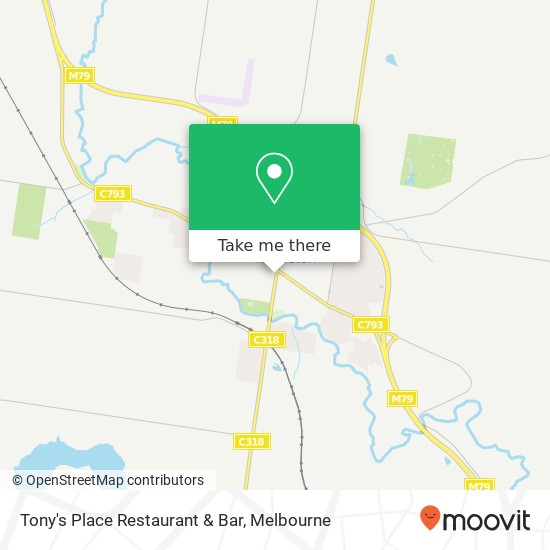 Tony's Place Restaurant & Bar, 61-79 Mollison St Kyneton VIC map