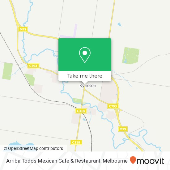 Mapa Arriba Todos Mexican Cafe & Restaurant, 138 Mollison St Kyneton VIC 3444