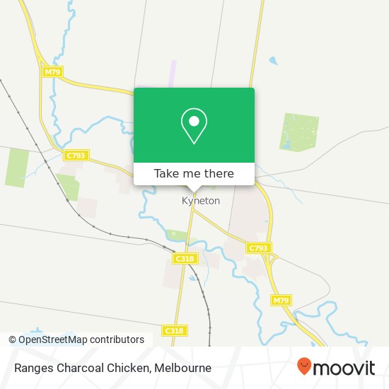 Mapa Ranges Charcoal Chicken, Mollison St Kyneton VIC 3444