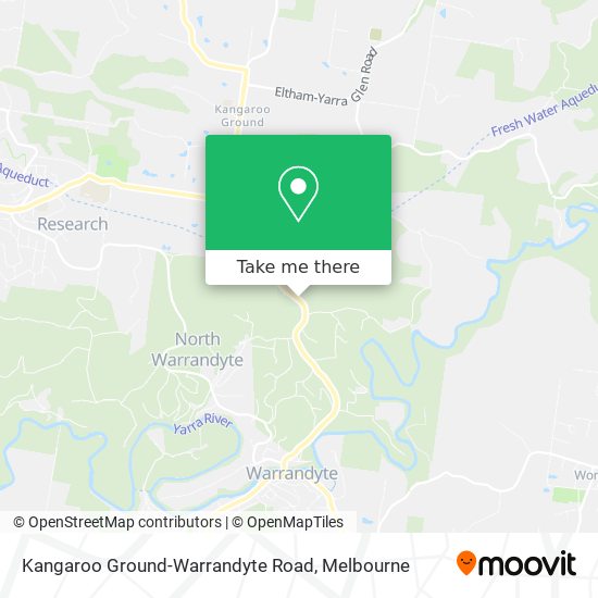 Kangaroo Ground-Warrandyte Road map