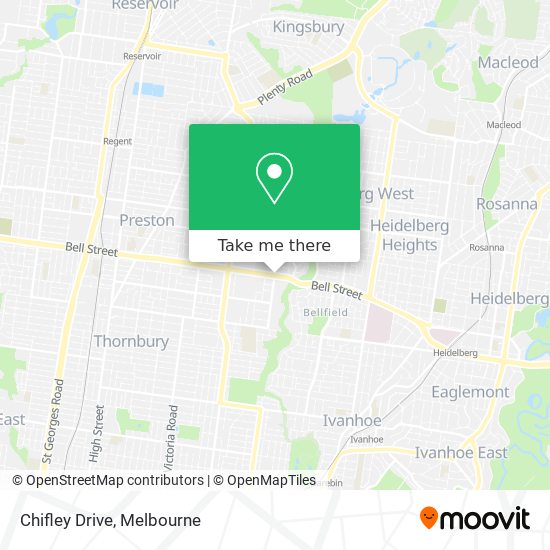 Mapa Chifley Drive