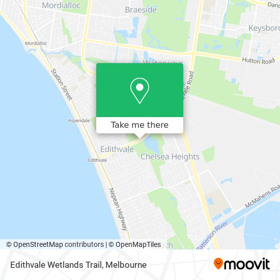 Edithvale Wetlands Trail map