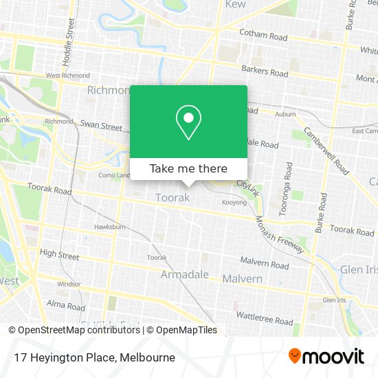 17 Heyington Place map