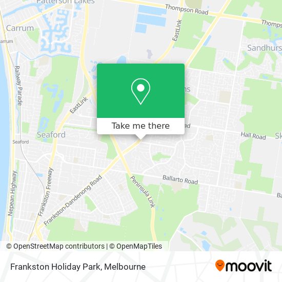 Mapa Frankston Holiday Park