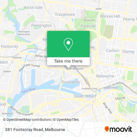 Mapa 381 Footscray Road