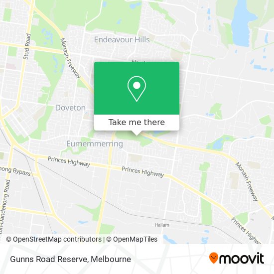 Gunns Road Reserve map