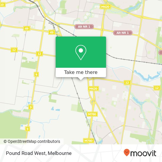 Mapa Pound Road West