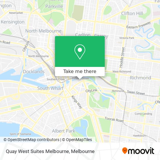 Quay West Suites Melbourne map