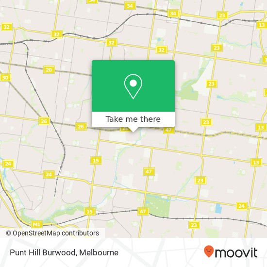 Punt Hill  Burwood map