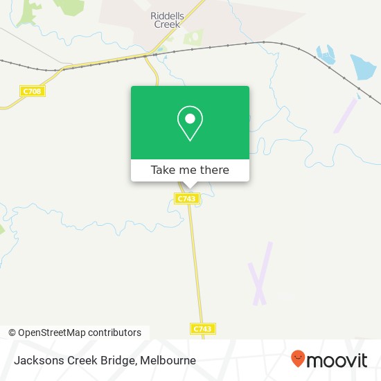 Mapa Jacksons Creek Bridge