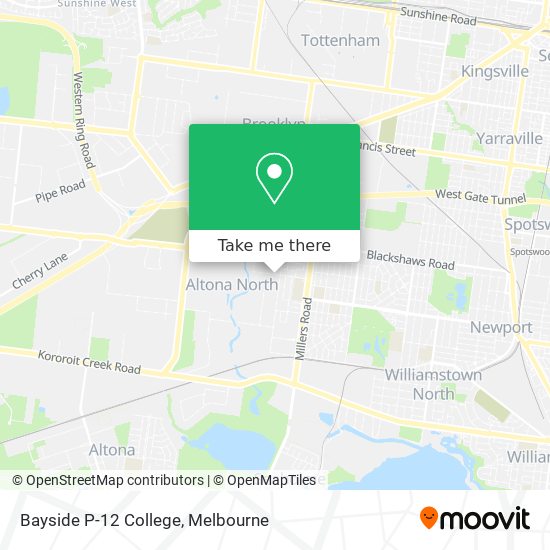 Bayside P-12 College map