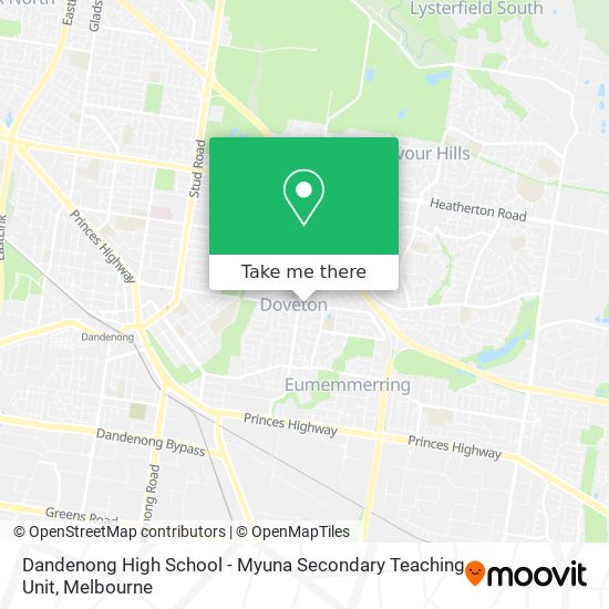 Dandenong High School - Myuna Secondary Teaching Unit map