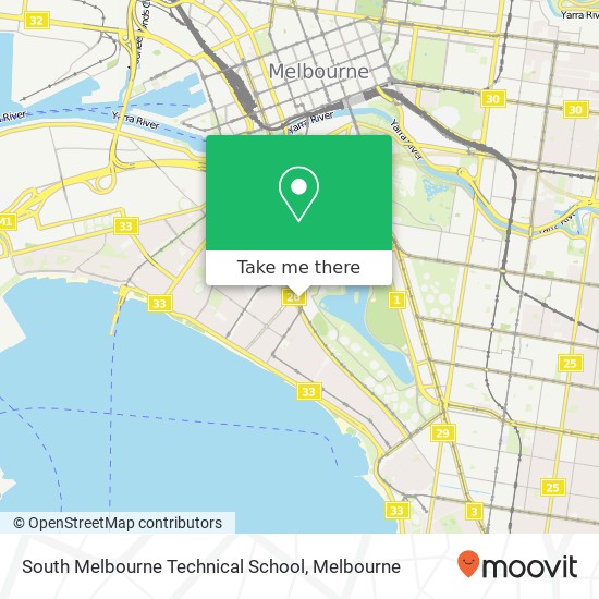 South Melbourne Technical School map