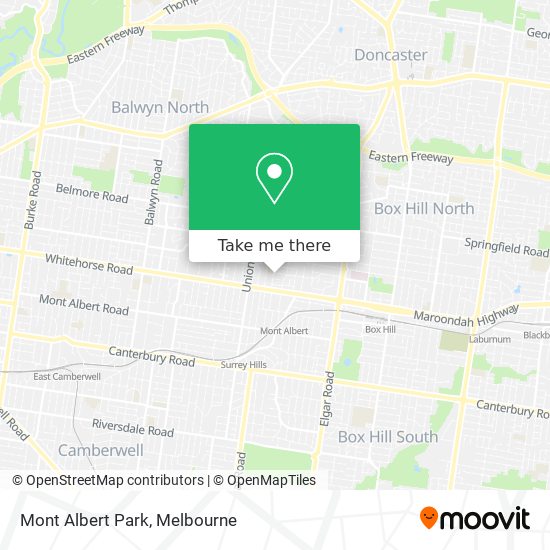 Mont Albert Park map