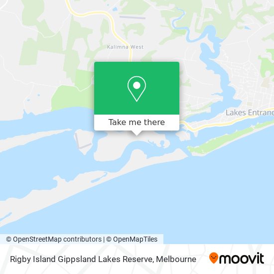 Rigby Island Gippsland Lakes Reserve map