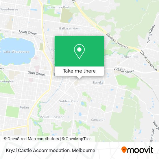 Kryal Castle Accommodation map