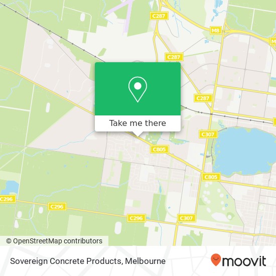 Sovereign Concrete Products map