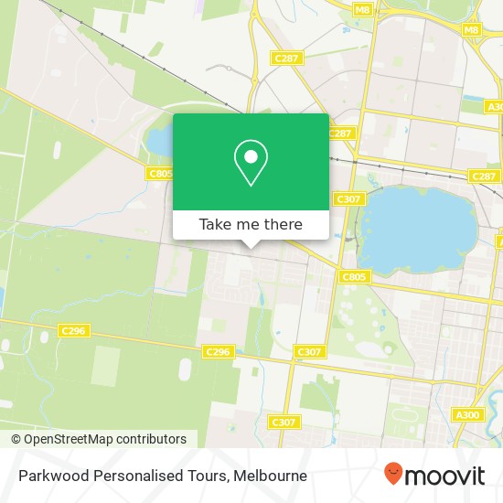 Parkwood Personalised Tours map