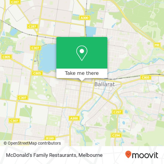 McDonald's Family Restaurants map