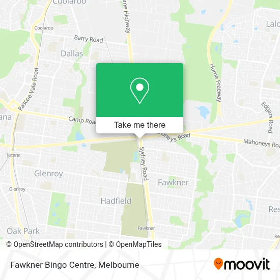 Mapa Fawkner Bingo Centre
