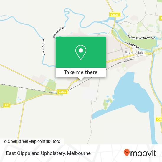 East Gippsland Upholstery map