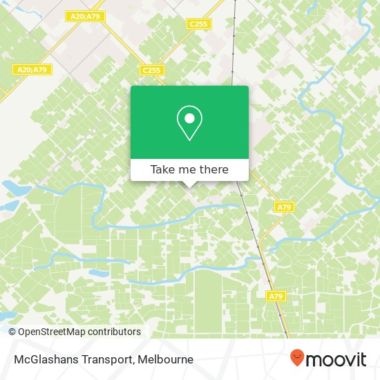 McGlashans Transport map