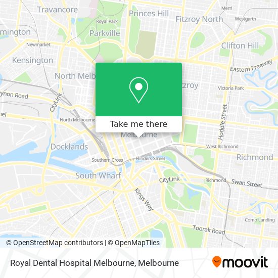 Mapa Royal Dental Hospital Melbourne