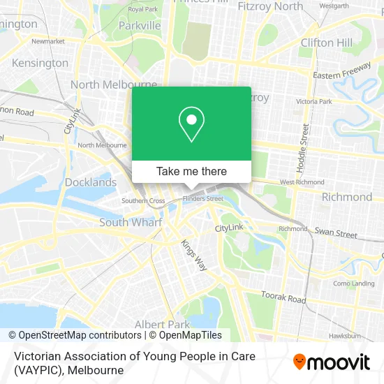 Victorian Association of Young People in Care (VAYPIC) map
